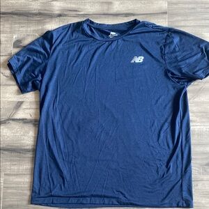 New Balance Blue Short Sleeve Tee Athletic Performance
